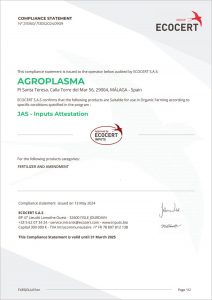 JAS INPUTS ATTESTATION AGROPLASMA ECOCERT 1 1